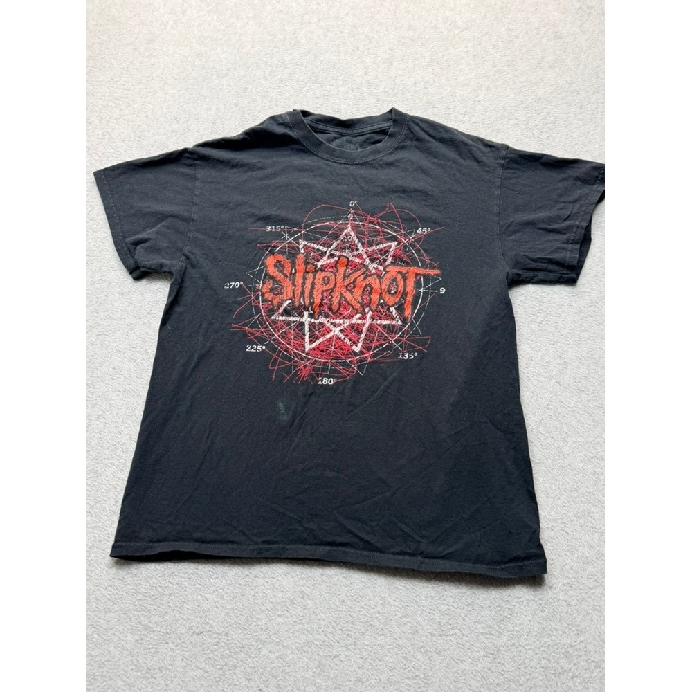 Slipknot Band T-Shirt Mens XL Black Red Nonagram Graphic Metal Music Tee